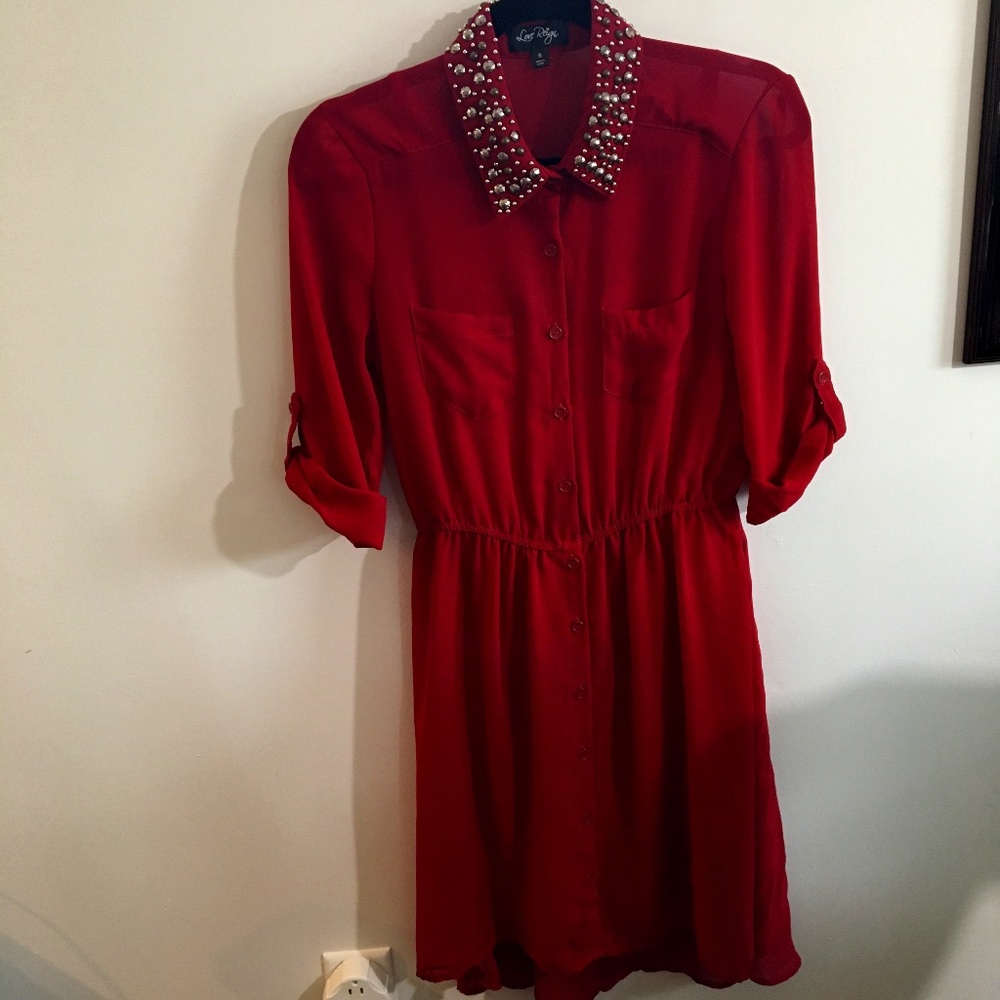 Bejeweled Red Dress - Picture 1 of 3